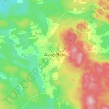 Grassy Plains topographic map, elevation, terrain