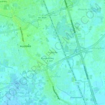 Ban Don Chuen topographic map, elevation, terrain