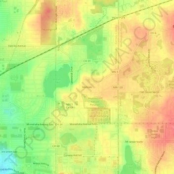 Midvale topographic map, elevation, terrain