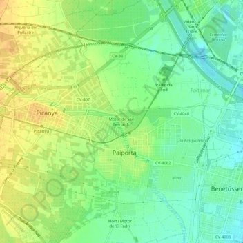 Motor de San Bernardo topographic map, elevation, terrain