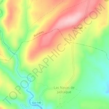 El Manzanillo topographic map, elevation, terrain