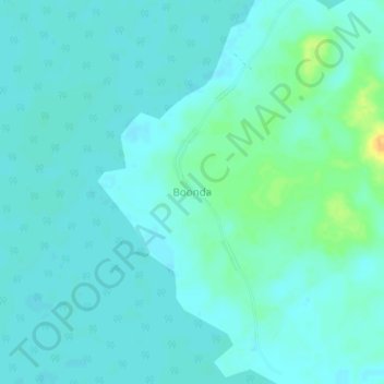 Boonda topographic map, elevation, terrain