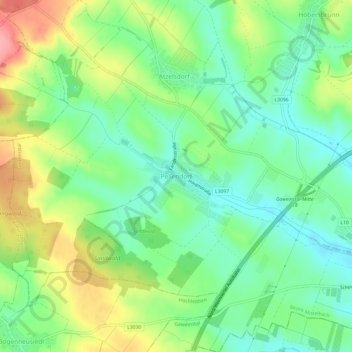 Pellendorf topographic map, elevation, terrain