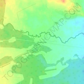 Madre Vieja topographic map, elevation, terrain