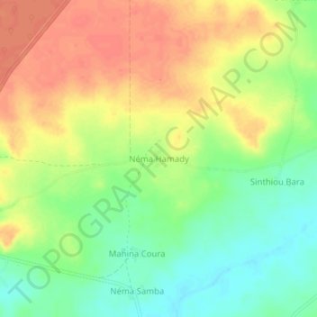 Néma Hamady topographic map, elevation, terrain