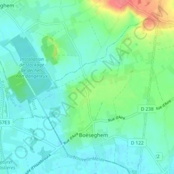 Les Ciseaux topographic map, elevation, terrain