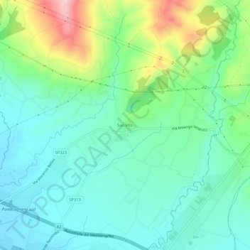 San Vito topographic map, elevation, terrain
