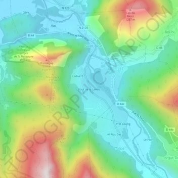 Bout de la Lande topographic map, elevation, terrain