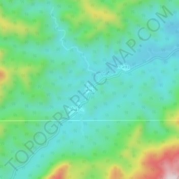 Namloung topographic map, elevation, terrain