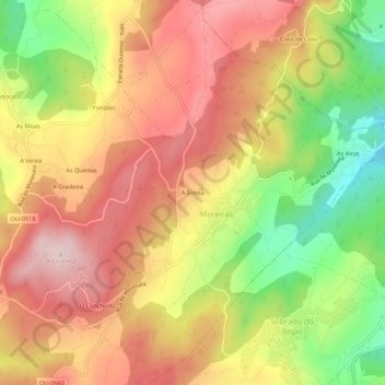A Eirexa topographic map, elevation, terrain