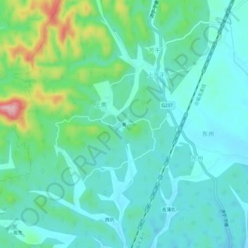 Huang topographic map, elevation, terrain