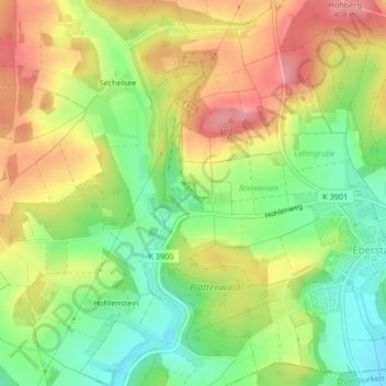 Eberstadter Tropfsteinhöhle topographic map, elevation, terrain