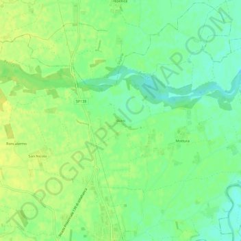 Bussi topographic map, elevation, terrain