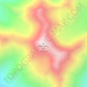 Mungalig Sar topographic map, elevation, terrain