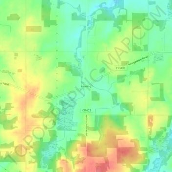 Reading topographic map, elevation, terrain