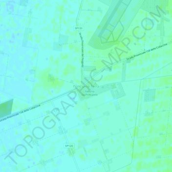 Principina Terra topographic map, elevation, terrain