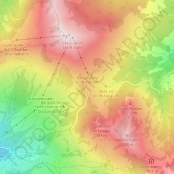 Ibergeregg topographic map, elevation, terrain