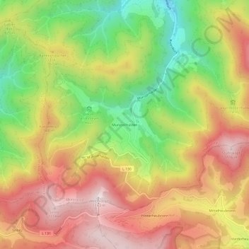 Münsterhalden topographic map, elevation, terrain
