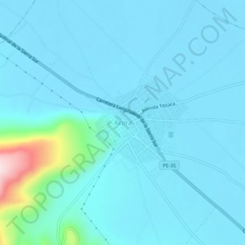 Acora topographic map, elevation, terrain