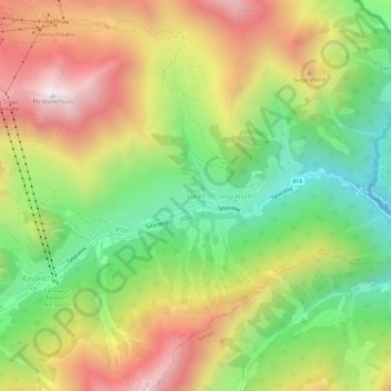 Laret topographic map, elevation, terrain