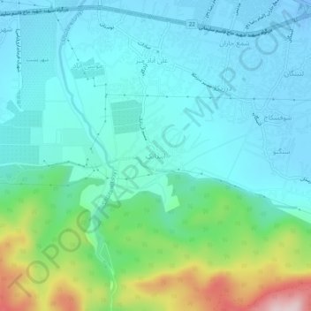 Abandak topographic map, elevation, terrain