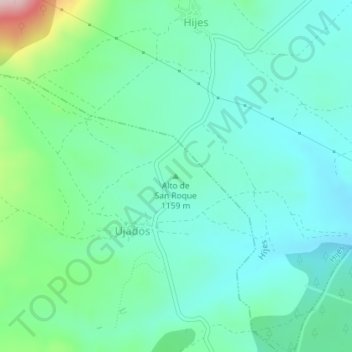 Alto de San Roque topographic map, elevation, terrain