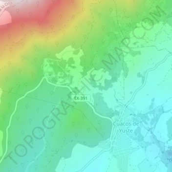 El Ronquillo topographic map, elevation, terrain