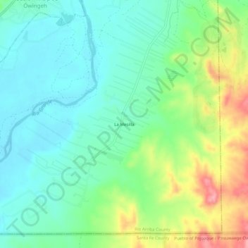 La Mesilla topographic map, elevation, terrain