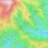 Milares topographic map, elevation, terrain