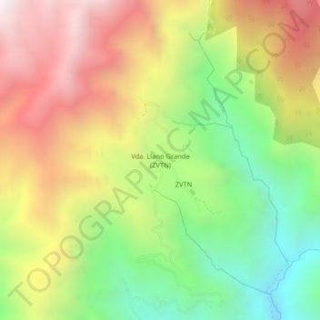 Vda. Llano Grande (ZVTN) topographic map, elevation, terrain