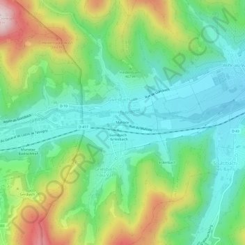 Muhlele topographic map, elevation, terrain