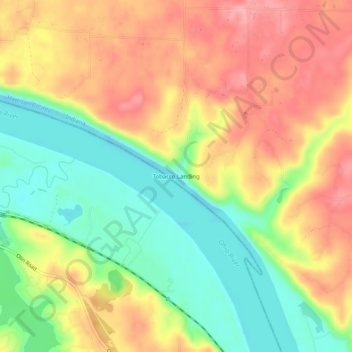 Tobacco Landing topographic map, elevation, terrain
