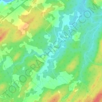 Meadows Road topographic map, elevation, terrain