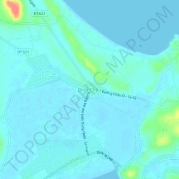 Bình Châu topographic map, elevation, terrain