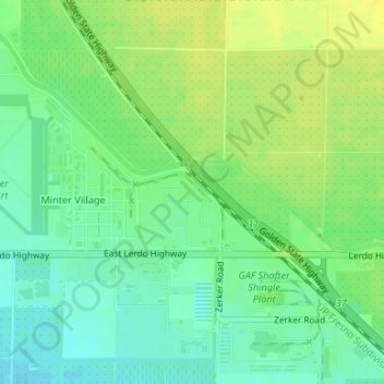 Dow topographic map, elevation, terrain