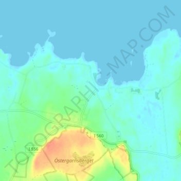 Katthammarsvik topographic map, elevation, terrain