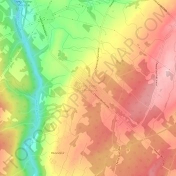 Sainte-Odile-sur-Rimouski topographic map, elevation, terrain