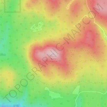 Rocky Butte topographic map, elevation, terrain