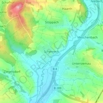 Scherneck topographic map, elevation, terrain