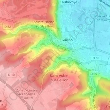 Le Mont Martin topographic map, elevation, terrain