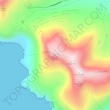 Galvurin topographic map, elevation, terrain