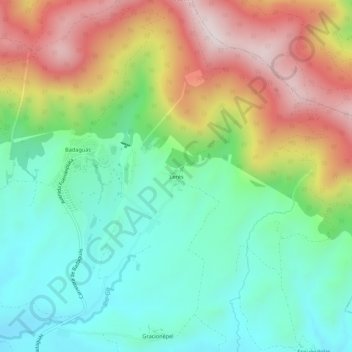 Lerés topographic map, elevation, terrain