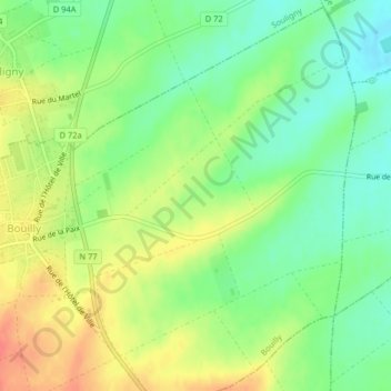 Le Vallon Fourré topographic map, elevation, terrain