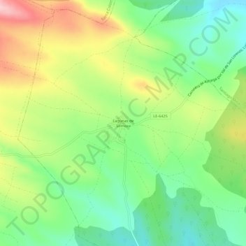 Lagunas de Somoza topographic map, elevation, terrain