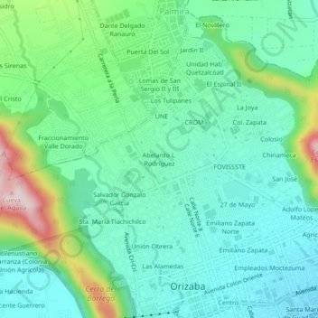 Abelardo L. Rodríguez topographic map, elevation, terrain