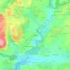 Langouhern topographic map, elevation, terrain