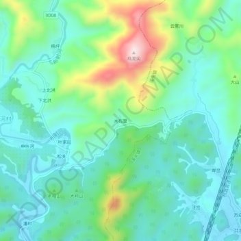 Mushili topographic map, elevation, terrain