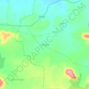 Lohagad topographic map, elevation, terrain