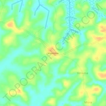Malambay topographic map, elevation, terrain