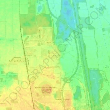 Stettenhofen topographic map, elevation, terrain